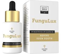 Golden Tree FunguLux Gel de Uñas - Gel para el Cuidado de las Uñas con Aceites Esenciales - Para Uñas de Manos y Pies, Fórmula Transparente de Secado Rápido, 10 ml
