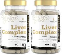 Golden Tree Liver Complex - Cardo Mariano Capsulas con Diente de León, Alcachofa, Cúrcuma, Colina, Vitaminas B6 B12 D3 E y Pimienta Negra - 60 Cápsulas Veganas (Paquete de 2)