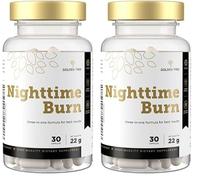 Golden Tree Nighttime Burn - Suplemento Fibra con Nopal, Vitamina B3, Vitamina B6, Raíz de Valeriana y L-Carnitina - Sin Cafeína - 30 Cápsulas Veganas (Paquete de 2)