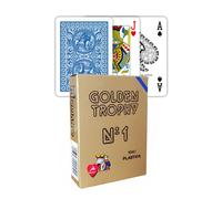 GOLDEN Trophy Blue Baraja De Cartas De Poker N1 Plástico Modiano Hecho En Italia