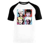 Golden Warhol Girls - The Golden Girls Unisex Camiseta De Béisbol Mangas Cortas Hombre Mujer Blanca Negra