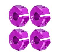 Golden Wheel Hex Adapter Mount para Coche RC, Resuelve los Problemas de Shake, Apto para Todos los Coches a escala 1:10, Conjunto de 4 Piezas (Azul de 7,0 mm) (7,0 mm violeta) (7,0 mm en oro)