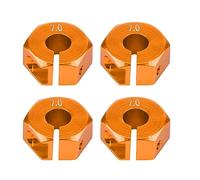 Golden Wheel Hex Adapter Mount para Coche RC, Resuelve los Problemas de Shake, Apto para Todos los Coches a escala 1:10, Conjunto de 4 Piezas (Azul de 7,0 mm) (7,0 mm violeta) (7,0 mm en oro)