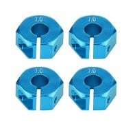 Golden Wheel Hex Adapter Mount para Coche RC, Resuelve los Problemas de Shake, Apto para Todos los Coches a escala 1:10, Conjunto de 4 Piezas (Azul de 7,0 mm)