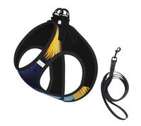 Golden Wolf Head - Arnés para perro, equipado con correas reflectantes y hebillas de liberación rápida, adecuado para gatos y perros pequeños