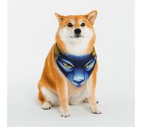 Golden Wolf Head - Bandana para perros pequeños, medianos y grandes, pañuelo triangular para gatos o niños