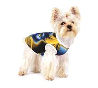 Golden Wolf Head - Camisa de algodón para perro, suave y transpirable, para perros, gatos, niños, niñas, mascotas, adecuada para mascotas pequeñas
