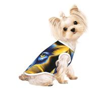 Golden Wolf Head - Camisa para perro pequeño, suave y transpirable, para perros, gatos, niños, niñas, mascotas, adecuada para mascotas pequeñas