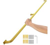 Golden Wrought Iron il - Barandilla de seguridad para escalera, 1 m, 1,5 m, 2 m, 3 m, para interiores y exteriores, barra de soporte de seguridad, kit completo (400 cm)