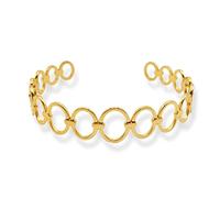 GOLDENCAT Brazalete Grecia, Pulsera Ajustable, Diámetro de la Pulsera: 6 cm, Acero Inoxidable, Baño Oro 18k