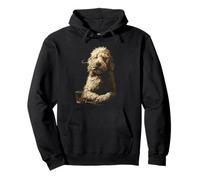 Goldendoodle Cigarrillo Fumador Amante del Whisky Divertido Perro Garabato Sudadera con Capucha