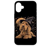 Goldendoodle Disfraz de Bruja Divertido Perro Halloween Carcasa para iPhone 16 Plus