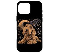 Goldendoodle Disfraz de Bruja Divertido Perro Halloween Carcasa para iPhone 16 Pro MAX
