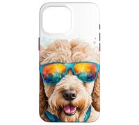 Goldendoodle Gafas De Sol Perro Animal Diseño Estampada Carcasa para iPhone 16 Pro MAX