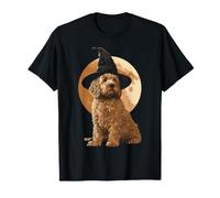Goldendoodle Labradoodle Doodle Doodle para Halloween con Forma de Perro Moon Spooky Camiseta