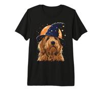 Goldendoodle Labradoodle Doodle Doodle para Halloween con Forma de Perro Moon Spooky Camiseta Premium