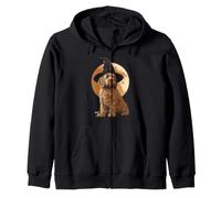 Goldendoodle Labradoodle Doodle Doodle para Halloween con Forma de Perro Moon Spooky Sudadera con Capucha