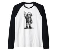 Goldendoodle Rock Music Christmas Dog Amante Camiseta Manga Raglan