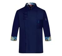 GoldeneAmeisen Chaquetilla Cocinero Hombre,Chaqueta De Chefs De Hotel,Chaquetilla De Cocina Mujer,Unisex Uniforme De Chefs,Camisa De Chefs,Ligero,Cuello Altos,para Hotel,PanaderíA,Restaurante,Cocina