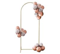 Goldener Hochzeitsbogen Hintergrundständer - 150cm Metallbogen | Rostfreier Eisen-Partyrahmen Für Fotobox Hochzeit Abschlussfeier Brautparty Und Geburtstagsdeko