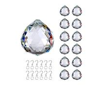 GOLDENHAITAI 12pcs Crystal Ball Prism Suncatcher, colgante de cristal de 40 mm para lámpara de araña colgante cristales decoración transparente