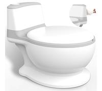 GoldEnough Orinal - Asiento de inodoro de entrenamiento para orinal de viaje para niños pequeños con cepillo de limpieza, almacenamiento de toallitas y protector de salpicaduras, orinal portátil de im