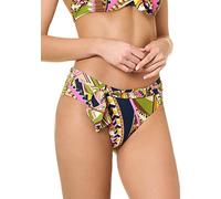 goldenpoint Bikini Damen Badeanzug Slip hoher Schnitt mit Gürtel Glam Suite, Traje de baño de una Sola Pieza,