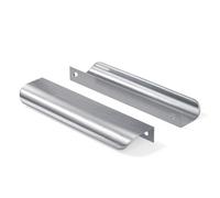 Goldenwarm 10 Pieza Tiradores Ocultos para Muebles 128mm Plata Tiradores o Armario de Aluminio Manijas de Cajón de Estilo Moderno Con Tornillos Para gabinetes Cajones Zapateros