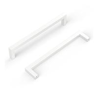 Goldenwarm 10 piezas de tiradores blancos para armario de 128 mm de distancia entre ejes, tiradores de muebles blancos, tiradores de cocina, tiradores de puerta de cocina, tiradores para muebles de