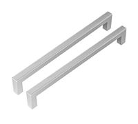 Goldenwarm 10 Piezas Tiradores Armarios 224mm Acabado Liso Cuadrado De Acero Inoxidable Ideal Para Armarios Roperos Y Librerías