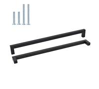 goldenwarm 15 Pieza Tiradores Cocina, 320mm Inoxidable Armarios Tiradores Negro - Muebles Baño Puxadores para Gavetas