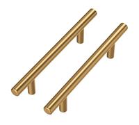 Goldenwarm 15 Piezas Tiradores Armarios Dorados Tiradores Cocina Tiradores Vintage -LS201GD102 Tiradores de Acero Inoxidable Tiradores Cajones Tiradores Muebles Baño Distancia del Agujero 102mm