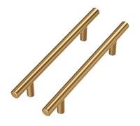 Goldenwarm 15 Piezas Tiradores Cajones Tiradores Dorados Tiradores Armarios Tiradores Cocina -LS201GD115 Tiradores de Acero Inoxidable Tirador Puerta Tiradores Muebles Distancia del Agujero 115mm