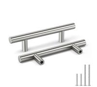 goldenwarm 15 piezas Tiradores Cocina Plateados Tiradores para Cajones Inox Tiradores Armarios -LS201BSS64 Tirador Puerta Corredera Plateados Tiradores Vintage Tiradores Muebles Baño 64mm