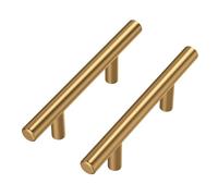 Goldenwarm 15 Piezas Tiradores Dorados Tiradores Armarios Tiradores Cajones Oro -LS201GD76 Tiradores Cocina Tiradores de Acero Inoxidable Tiradores Infantiles Distancia del Agujero 76mm