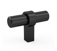 goldenwarm 15 pomos para muebles y armarios, color negro, longitud total de 50 mm, acero inoxidable