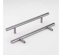 goldenwarm 15 tiradores de armario de acero inoxidable asas para muebles de cocina, tiradores de muebles de cocina de acero inoxidable, 128 mm, tiradores de cajón sílaba