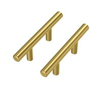 Goldenwarm 25 Piezas Tiradores Cajones 64mm Tirador Mueble Cocina Dorado Cepillado Acero Inoxidable Válidos Para Cajón Manillas Puertas Armario Dormitorio
