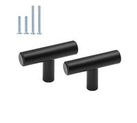 Goldenwarm 30 Piezas Tiradores Cocina Negro Pomos y Ttiradores para Armarios Fácil Instalación Con Tornillos Resistente Estilo Minimalista