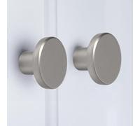 Goldenwarm 4 pomos de armario plateados para muebles de níquel cepillado, pomos de muebles vintage, pomos de aluminio, cajones