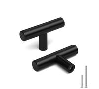 Goldenwarm 5 Piezas Tiradores Cocina Negro Pomos y Ttiradores para Armarios Fácil Instalación Con Tornillos Resistente Estilo Minimalista