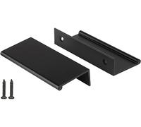 Goldenwarm Tiradores negros para armarios de cocina, 5 unidades, 64 mm, tiradores de cajón, tiradores de cajones, tiradores de puerta de armario, tiradores de aluminio, tiradores de muebles vintage