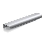 goldenwarm Tiradores ocultos para armarios y muebles, 15 unidades, color plateado, para puertas interiores, 160 mm, para armarios de cocina, de aluminio