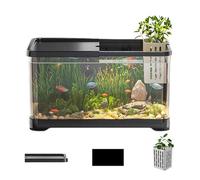 Goldfischbecken Aquarium-Set - Dekoratives Salzwasseraquarium-Set, Kleines Aquarium | Vielseitige Aquarien Mit Korb, Kreatives, Stilvolles Fischaquarium Für Heimdekoration, Quallen, Gupp