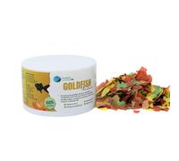 Goldfish Flakes Comida en Escamas para Peces de Agua fría, alimento Completo Natural, Dieta equilibrada para Todo Tipo de Peces de acuarios y Estanque de Agua fría, Plantasacuario 100 ml