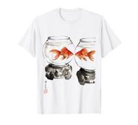 Goldfish Japanese Ink Painting Sumi-E Traditional Art Print Camiseta