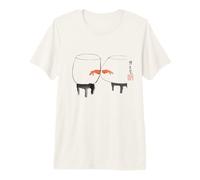 Goldfish Japanese Ink Painting Sumi-E Traditional Art Print Camiseta Premium
