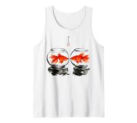 Goldfish Japanese Ink Painting Sumi-E Traditional Art Print Camiseta sin Mangas