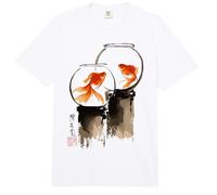 Goldfish Japanese Ink Painting Sumi-E Traditional Art Print Comfort Colors Adult Heavyweight T-Shirt