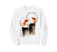 Goldfish Japanese Ink Painting Sumi-E Traditional Art Print Sudadera